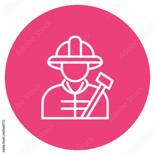 Firefighter icon vector image. Can be used for Diversity.