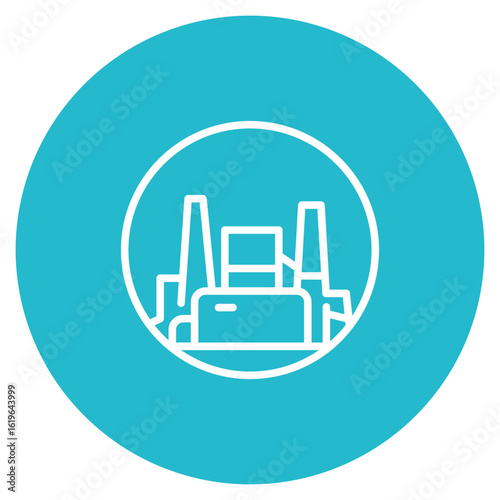 Blast Furnace icon vector image. Can be used for Mettalurgy.