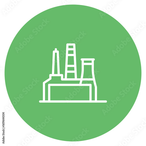 Metallurgical Plant icon vector image. Can be used for Mettalurgy.