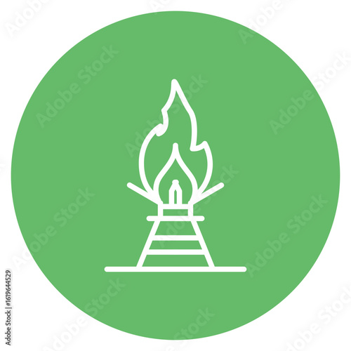 Pyrometallurgy icon vector image. Can be used for Mettalurgy.