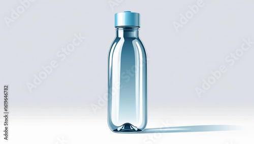 Realistic 3D render of a modern reusable water bottle