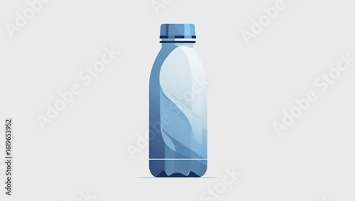 Blue plastic bottled water