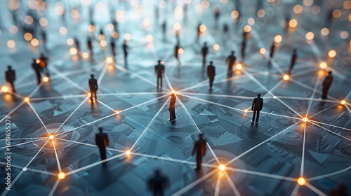 Wallpaper Mural Connected people network on global currency background Torontodigital.ca