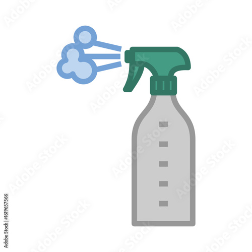 colored vector illustration icon of a spray bottle isolated on transparent background