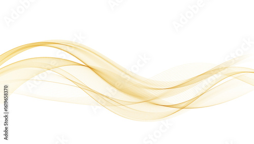 Abstract Blue Transparent Wave . Vector Abstract Smoke wave background.