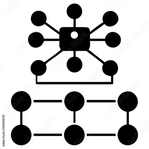 silhouette deep learning icon vector silhouette