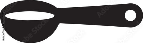 Silhouette vector of a measuring spoon set, ideal for kitchen, cooking, and recipe design illustrations.