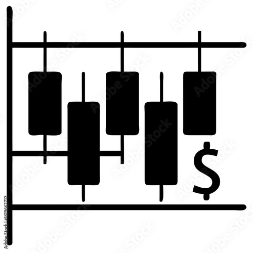 silhouette ticker symbol icon vector silhouette