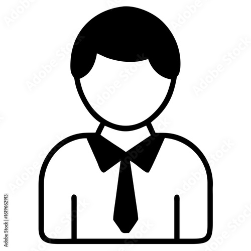 silhouette vector manager icon vector silhouette