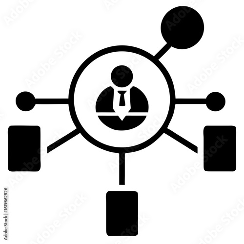 silhouette vector business goal icon vector silhouette