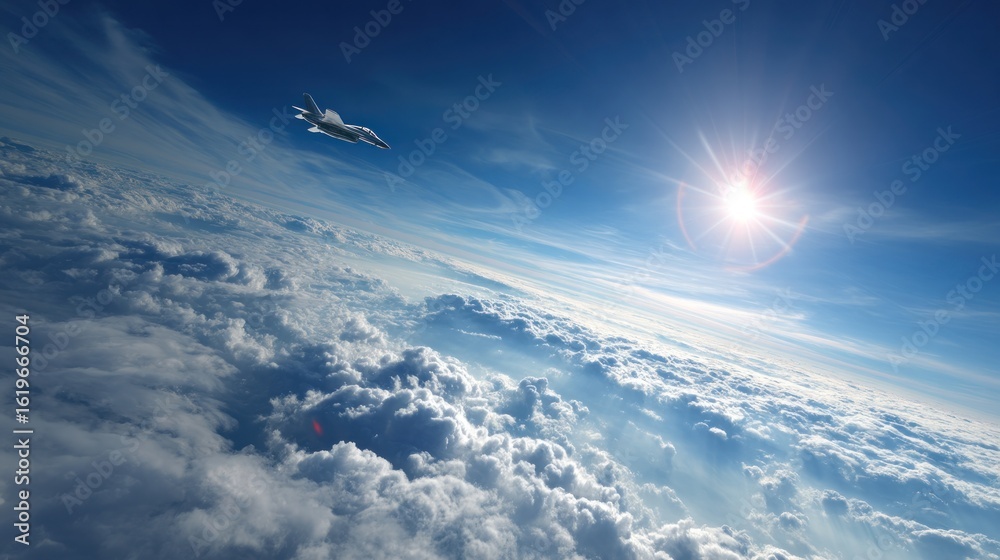 Fototapeta premium Airplane cloudscape