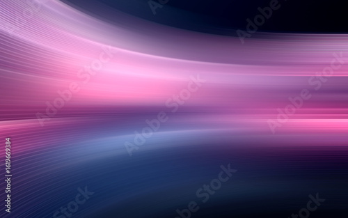Abstract background with speed light effect. Blue pink purple wavy texture wa...