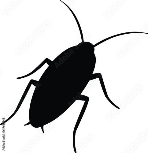 Silhouette cockroach insect pest control graphic illustration vector Illustrator
