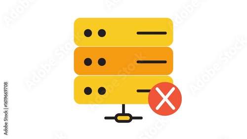 This server error alert illustration is perfect for enhancing websites, presentations, and UI designs with a modern touch.