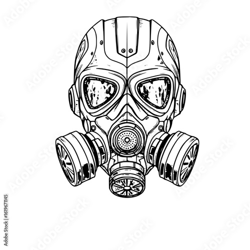 Intense gas mask design for protection and style