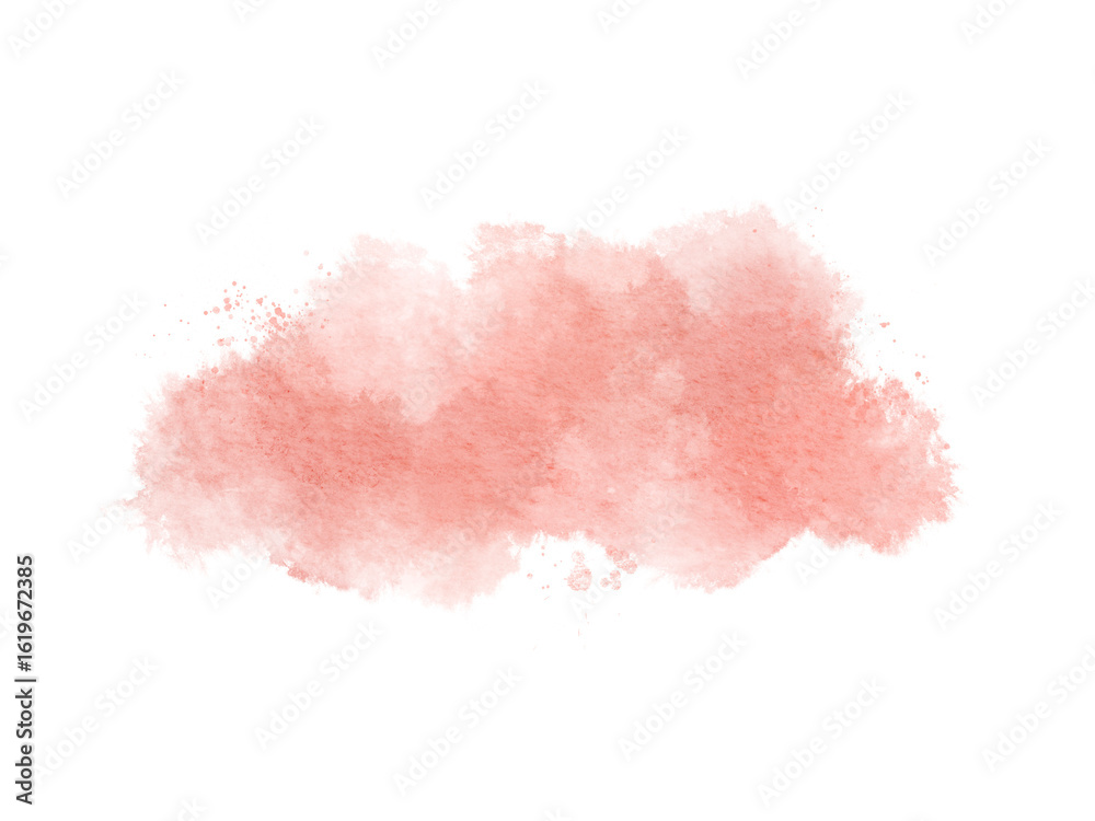 Fototapeta premium Blush pink watercolor stains Paint stroke hand drawn for illustration design, invitation and valentine .Abstract watercolor background.