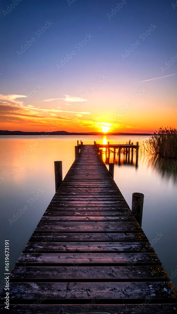 Fototapeta premium Peaceful sunset pier