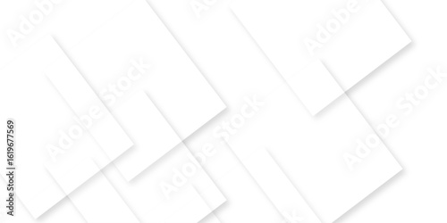 Abstract white background with texture pattern, layered geometric triangle shapes, white and grey glossy squares with faint geometric lines featuring intersecting patterns. background and design.