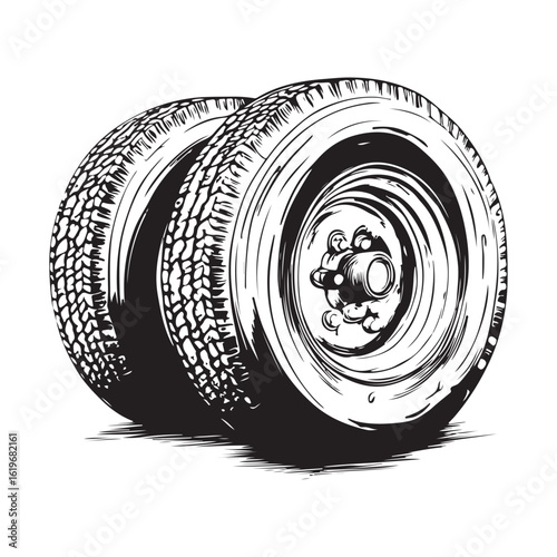 car wheels silhouette