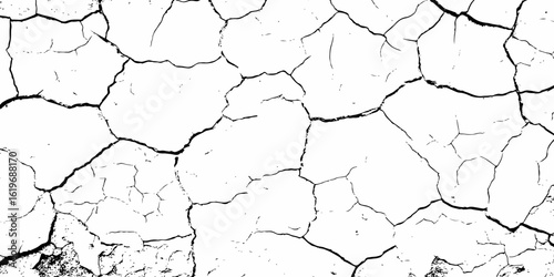 white surface with a network of black cracks running across it creating a distressed and aged effect and aged texture with a grungy and abstract feel