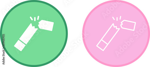 Broken Cigarette Vector Icon