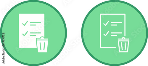Trash List Vector Icon