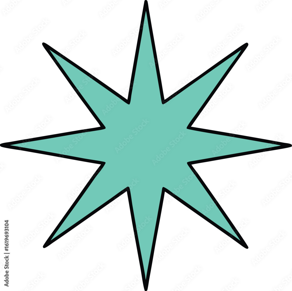 Obraz premium christmas star burst icon on transparent background