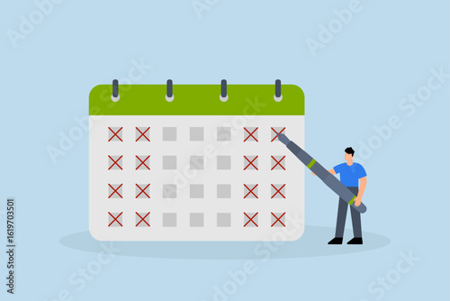 4 day work week, business manager scheduled vacation to work 4 day work week at the company.