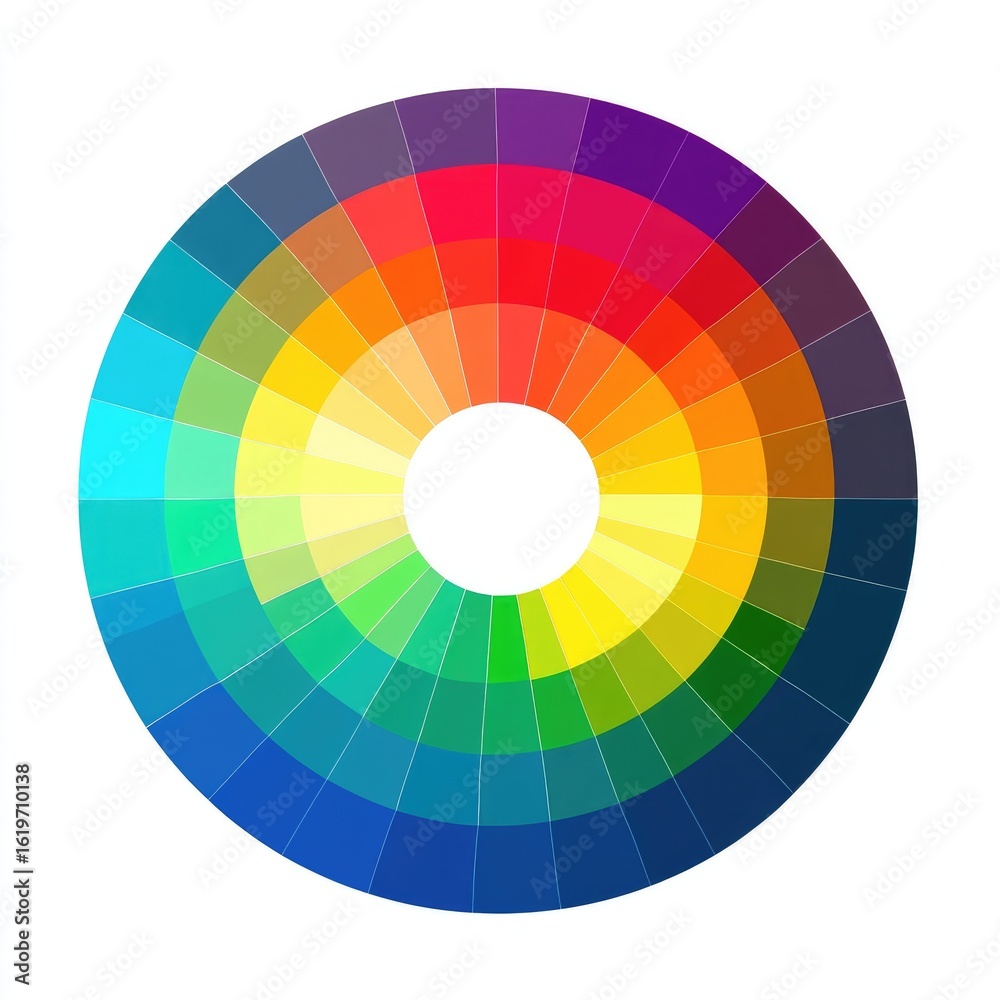 Obraz premium Circular color wheel with a spectrum of hues