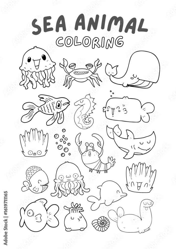 Obraz premium A collection of various food icons, illustrated in a simple black and white style, showing diverse food items.