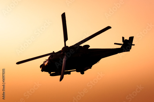military helicopter silhouette