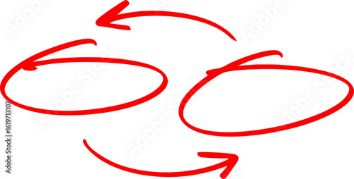 two highlight stroke with arrow lines