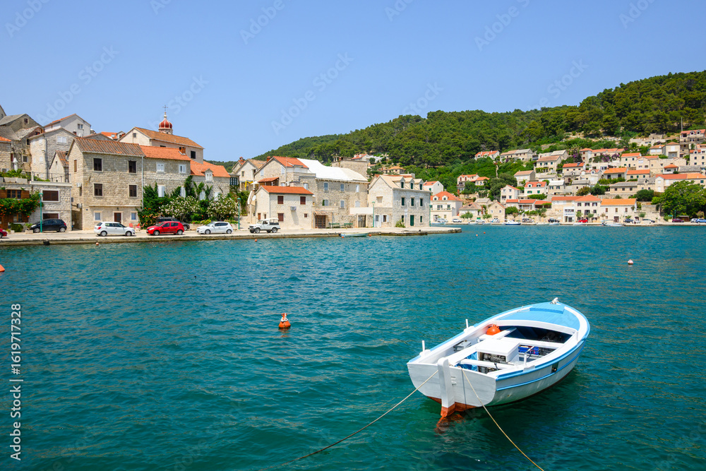Fototapeta premium Pucisca bay on the northern coast of Brac island. Croatia