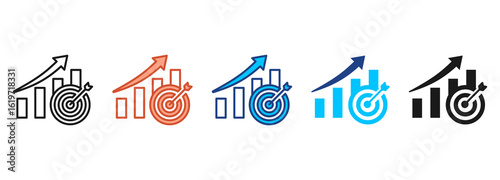 Targeted Icon Set Multiple Style Collection