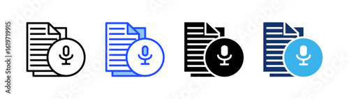 Transcription Icon Collection With Multiple Styles
