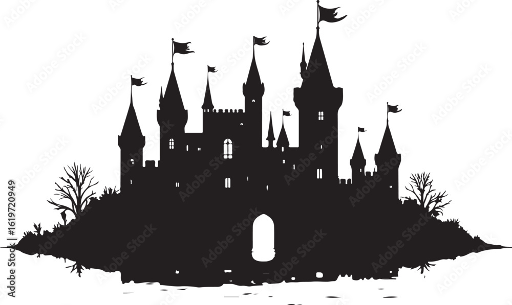 Obraz premium Royal Castle & Crest SVG Bundle