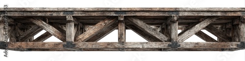 Aged wooden bridge structure