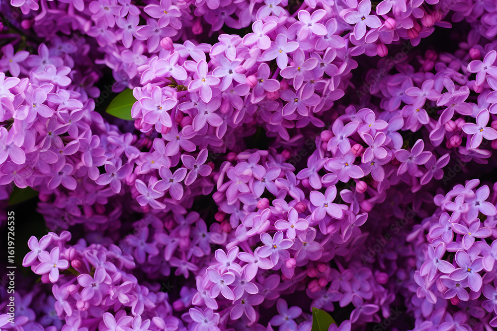 Obraz premium Close-up view of vibrant purple lilac blossoms in full bloom.