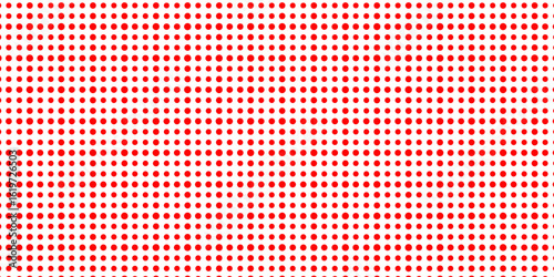 red polka dots pattern, Red dot on white background, design for fabric printing as repeat pattern, pink red circle