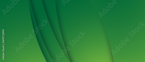 green creative wave business banner background