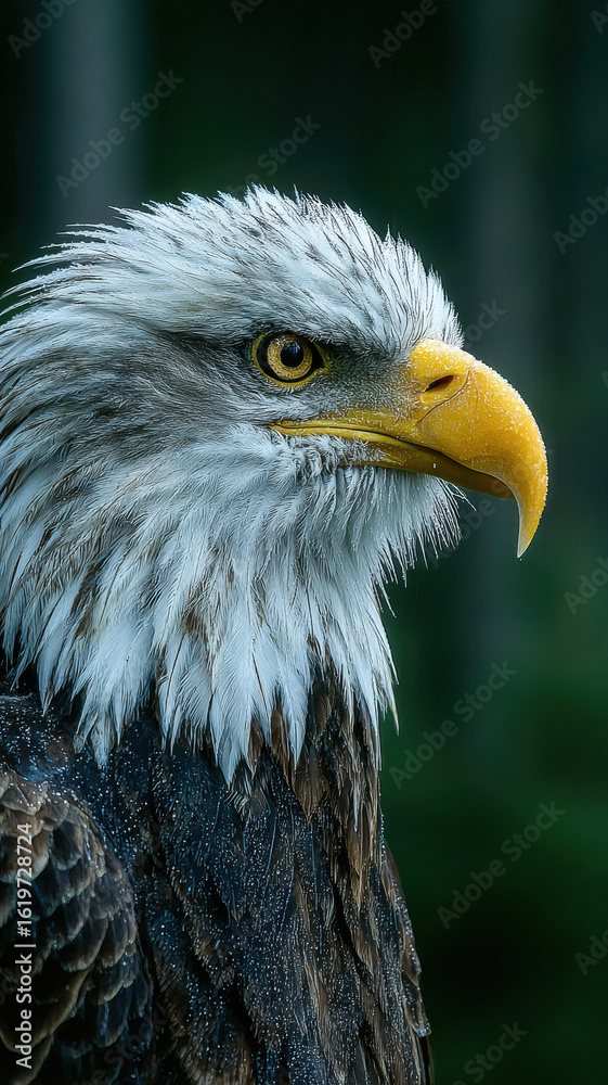 Obraz premium A breathtaking eagle with intense eyes