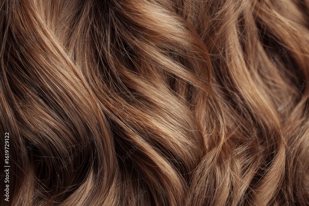 Fototapeta premium Wavy Brown Hair Texture