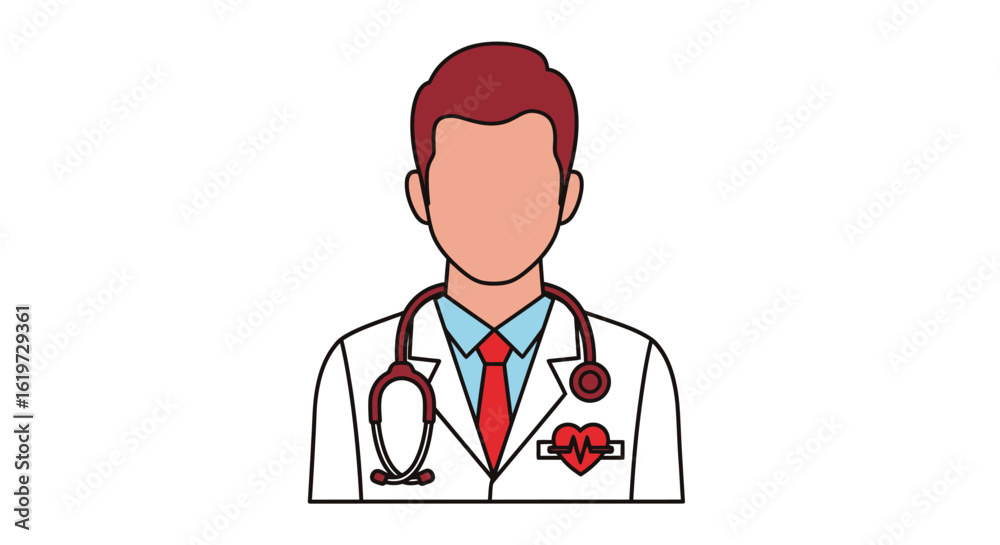 Fototapeta premium Professional Doctor Icon Healthcare Medical Illustration