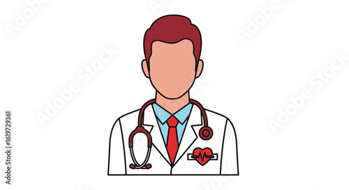 Professional Doctor Icon Healthcare Medical Illustration