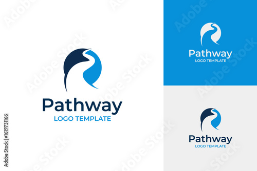 Pathway logo design template vector illustration idea