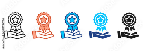 Champion Icon Set Multiple Style Collection