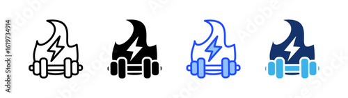 Calories Burned Icon Collection With Multiple Styles