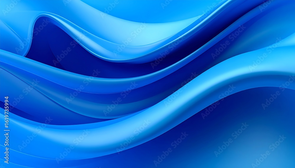 Fototapeta premium Abstract wavy blue fabric