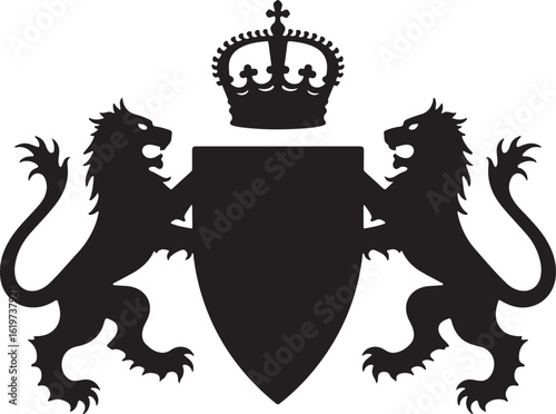 Medieval Castle & Lion Crest SVG