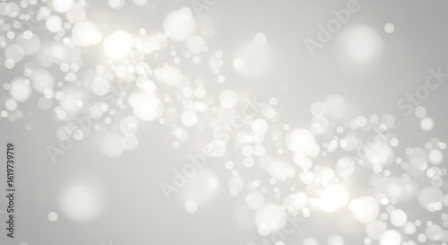 Sparkling White Bokeh Light Effect Abstract Background